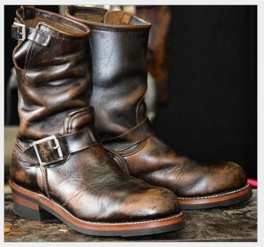 Men's Outdoor Retro Vntage Chic Belt Buckle Low Heel Pu Boots