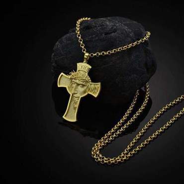 Rock Punk Hip Hop Chic Retro Faith Cross Jesus Praying Hands Alloy Stainless Steel Necklace