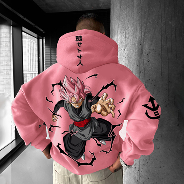 Unisex Anime Print Oversized Chic Hoodie