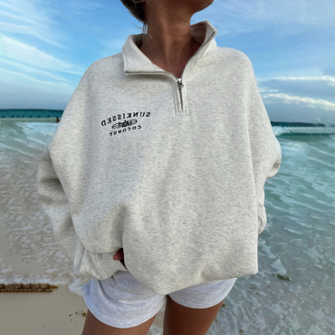 Quarter Zip Sweatshirt Chic