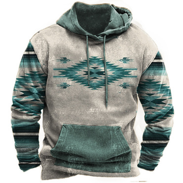 Aztec Cowboy Men's Chic Hoodie