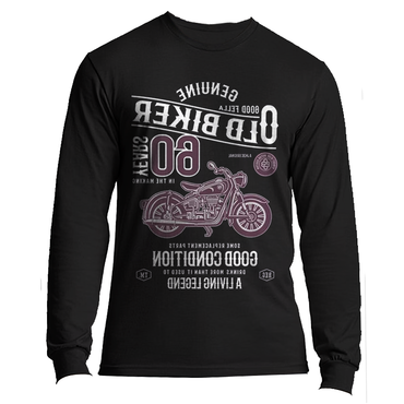 Men's Retro Motorcycle Vintage Chic Thin Style Graphic Long Sleeved Shirt