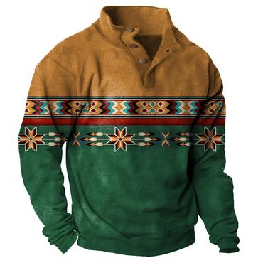 Men's Vintage Ethnic Aztec Print Chic Sweatshirt