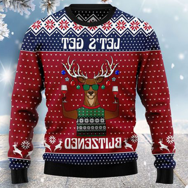 Lets Get Slouchy Ugly Chic Christmas Sweater