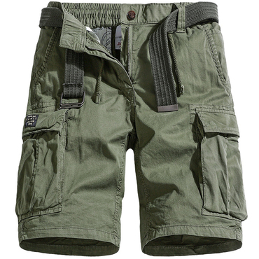 Men's Outdoor Solid Color Chic Loose Multi-pocket Cargo Shorts