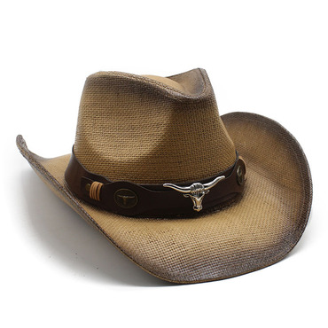 Cow Head Decorative Ethnic Chic Western Hat