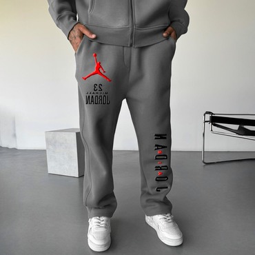 Men's Vintage Basketball Print Chic Casual Outdoor Sweatpants