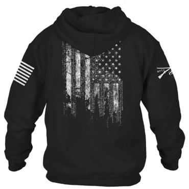 American Flag Patriot Vintage Chic Washed Printed Hoodie