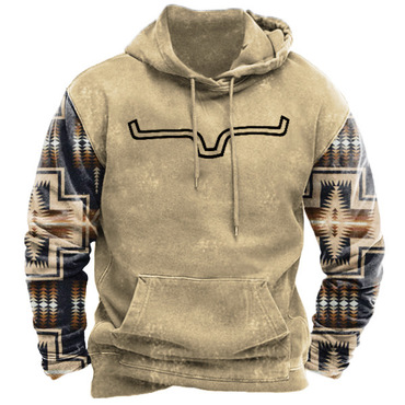 Aztec Cowboy Men's Chic Hoodie