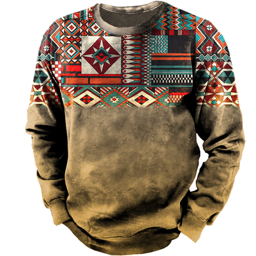 Men's Outdoor Western Ethnic Chic Pattern Tactical Sweatshirt