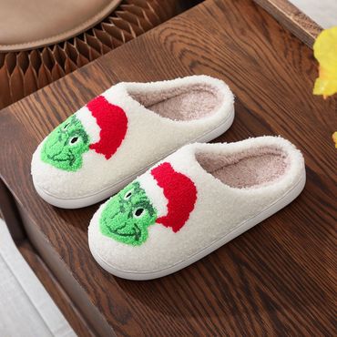 Glitch Balloons Christmas Halloween Chic Men And Women Home Winter Woolen Slippers