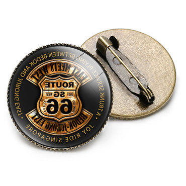 Vintage Route 66 Crystal Chic Brooch