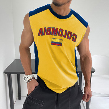 Contrast Color Colombia Football Chic Vest