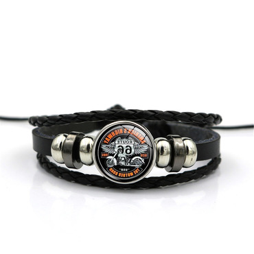 Classic Route 66 Time Chic Beaded Hand Woven Bracelet