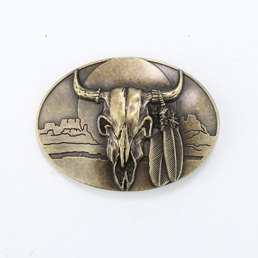 Retro Alloy Western Cowboy Chic Bull Eagle Belt Buckle