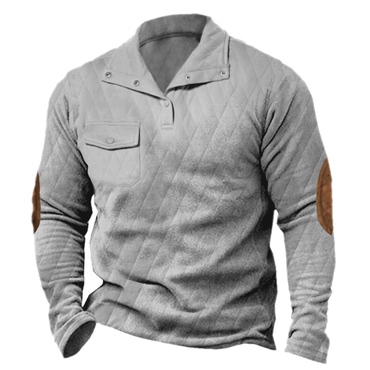 Men's Vintage Pocket Lapel Chic Long Sleeve T-shirt