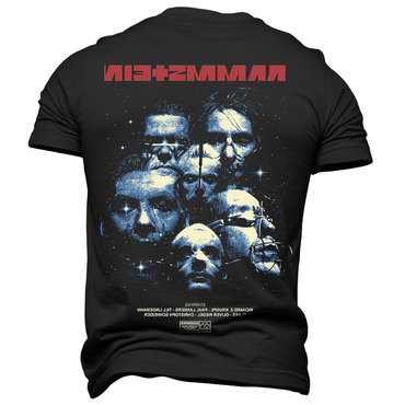 Men's Vintage Rammstein Rock Chic Band Print Daily Short Sleeve Crew Neck T-shirt