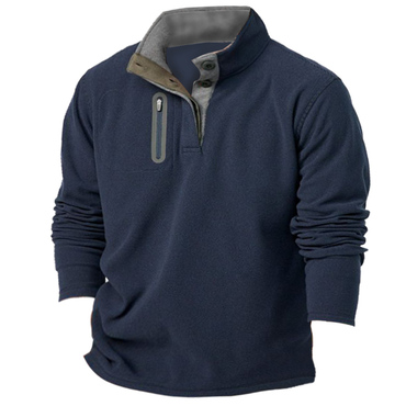 Men's Outdoor Fleece Warm Chic Stand Collar Sweatshirt