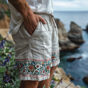 Vintage Washed Linen Chic Shorts