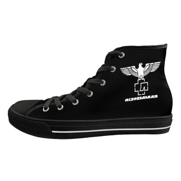 Unisex Rammstein Rock Band Print Chic Casual Shoes High Top Canvas Shoes