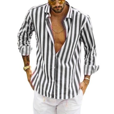 Men's Striped Casual Long Sleeve Chic Shirt