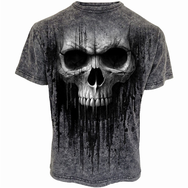 Vintage Skull Print Men's Chic Short Sleeve T-shirt