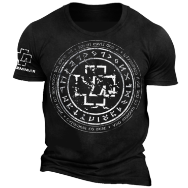Rammstein Men's Rock Hip Chic Hop Punk Vking Print T-shirt