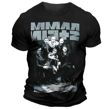 Men's Rammstein Rock Band Print Chic T-shirt
