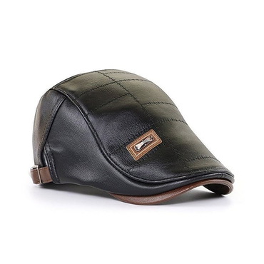 Men's Outdoor Casual High Chic Quality Trendy Leather Beret
