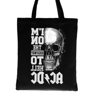 Acdc Bell Rings Rock Chic Punk Skull Casual Tote Bag Canvas Bag