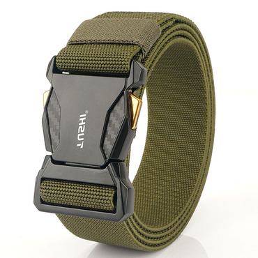 Men's Tactical Quick Release Chic Buckle Stretch Nylon Braided Belt