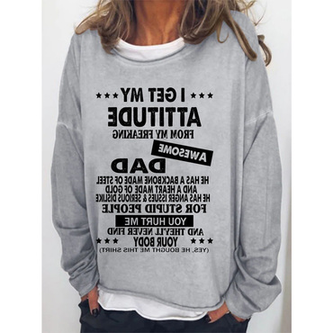 I Get My Attitude Chic From Awesome Dad Women Sweatshirts