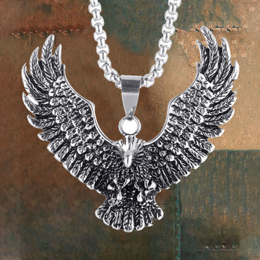 Men's Vintage American Eagle Chic Stainless Steel Necklace
