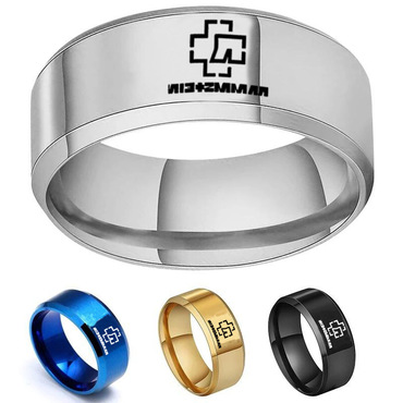 Rammstein Rock Band Stainless Chic Steel Laser Engraved Ring