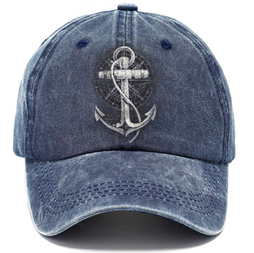 Nautical Anchor Print Sun Chic Hat