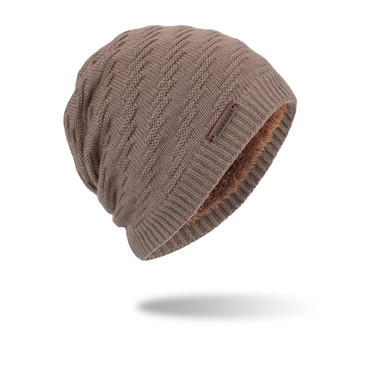 Men's Fleece Ear Defenders Chic Knitted Hat