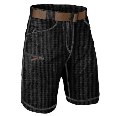 Men's Outdoor Multi Pocket Chic Waffle Knit Tactical Casual Cargo Shorts