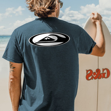 Men's Vintage 90s Quiksilver Chic Surf Beach Short Sleeve T-shirt