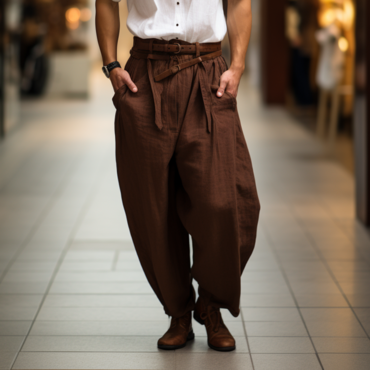 Men's Oversized Breathable Loose Chic Linen Casual Pants