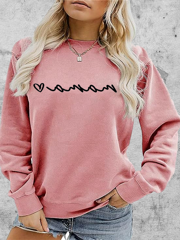 Women's Mama Graphic Print Chic Comfortable Soft Sweatshirt Tops