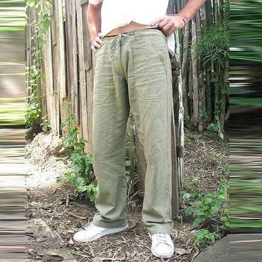 Men's Linen Pants Trousers Chic Summer Pants Beach Pants Casual Pants Pocket Elastic Drawstring Yoga Fashion Streetwear