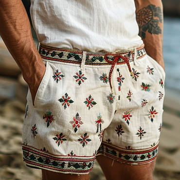 Vintage Washed Linen Chic Shorts