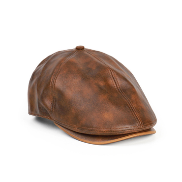 Retro Pu Leather British Chic Style Forward Hat