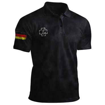Men's Rammstein National Flag Print Chic Polo T-shirt