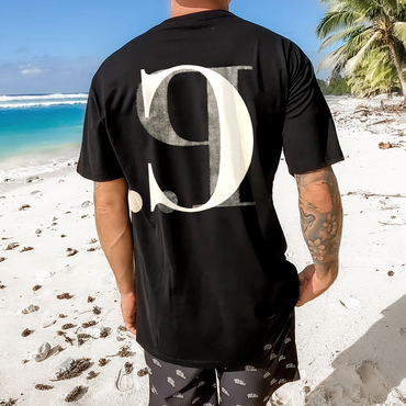 Men's Vintage Cp Company Chic Printed Short Sleeve Crew-neck Beach Surf T-shirt