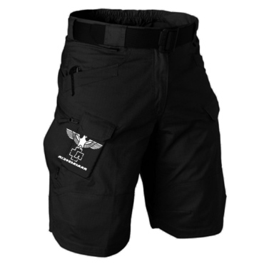 Men's Rammstein Rock Band Chic Multifunctional Waterproof Multi-pocket Outdoor Tactical Shorts