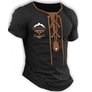 Men's Yellowstone Printed Henry Chic Short Sleeve T-shirt