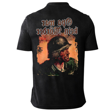 Men's German Opa War Chic Is Not A Child In Their 80s Print Short Sleeve Polo T-shirt