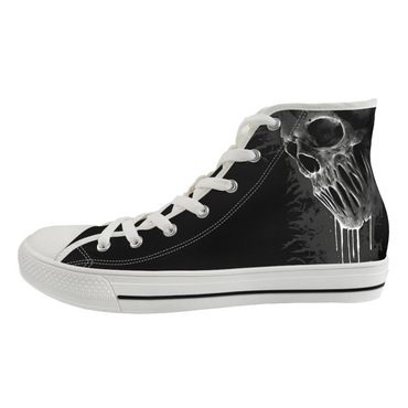 Unisex Skull Casual Shoes Chic High Top Canvas Shoes