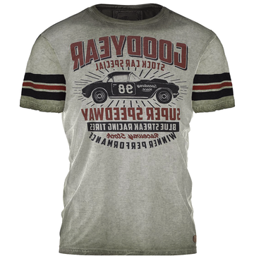 Men's Vintage Automobile Race Print Chic Daily Short Sleeve Crew Neck T-shirt